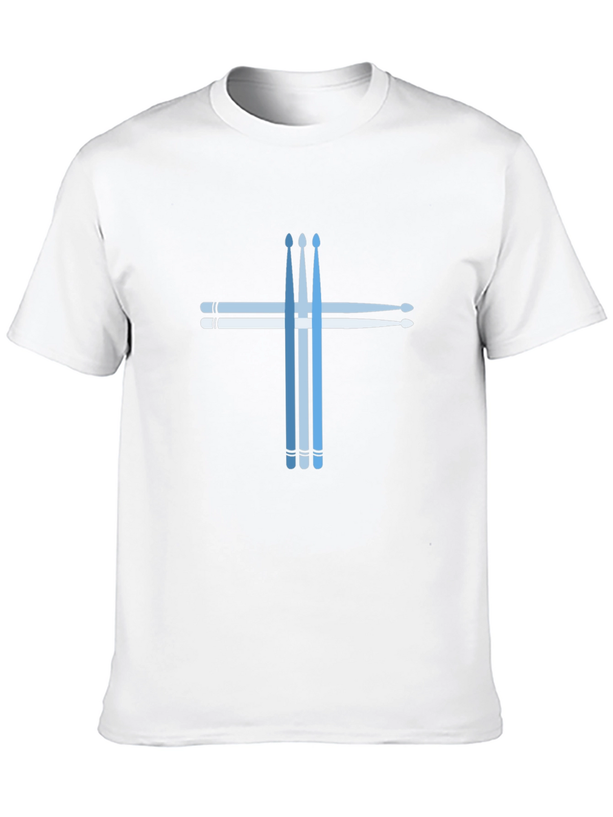 Drumstick Cross Graphic Tee - Black Cotton T-Shirt