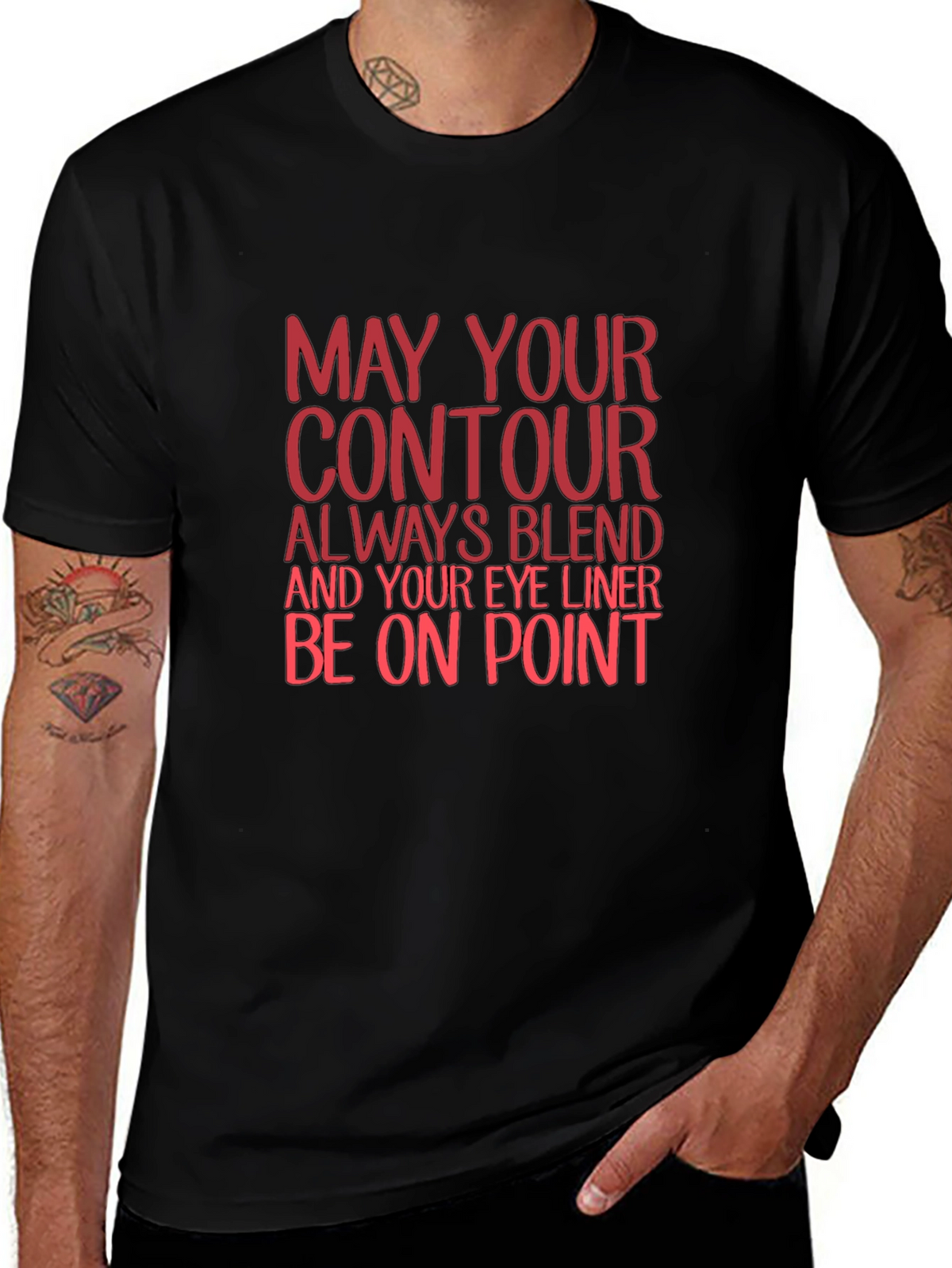 Contour Blend Graphic Tee - Black