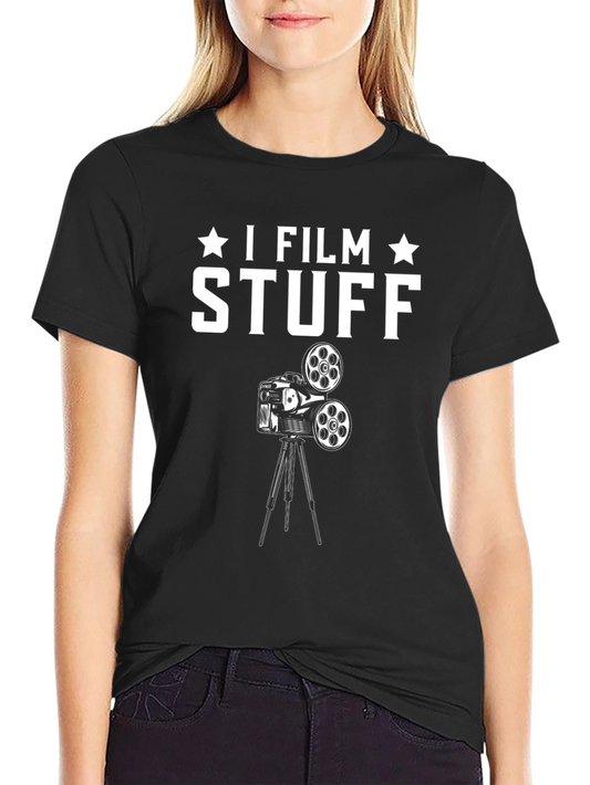 I Film Stuff Black T-Shirt | Funny Filmmaker Gift