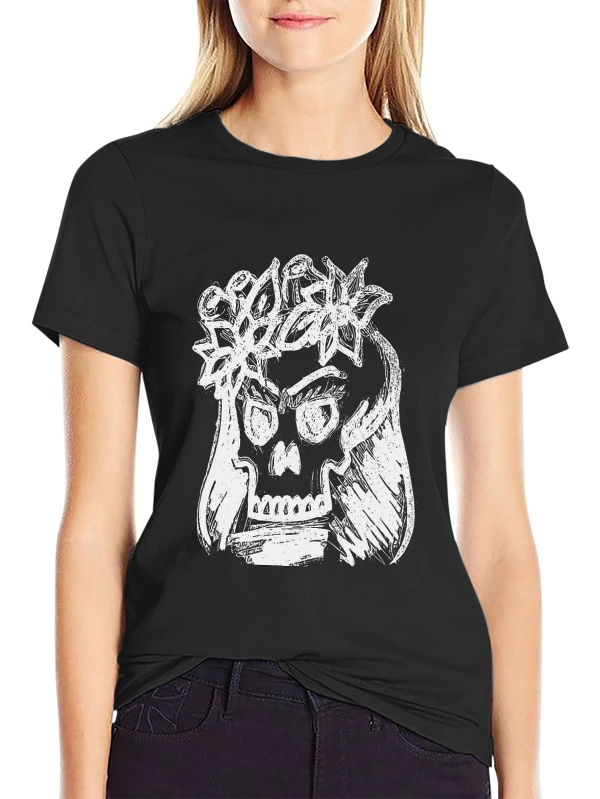 Skull Queen Black Graphic T-Shirt