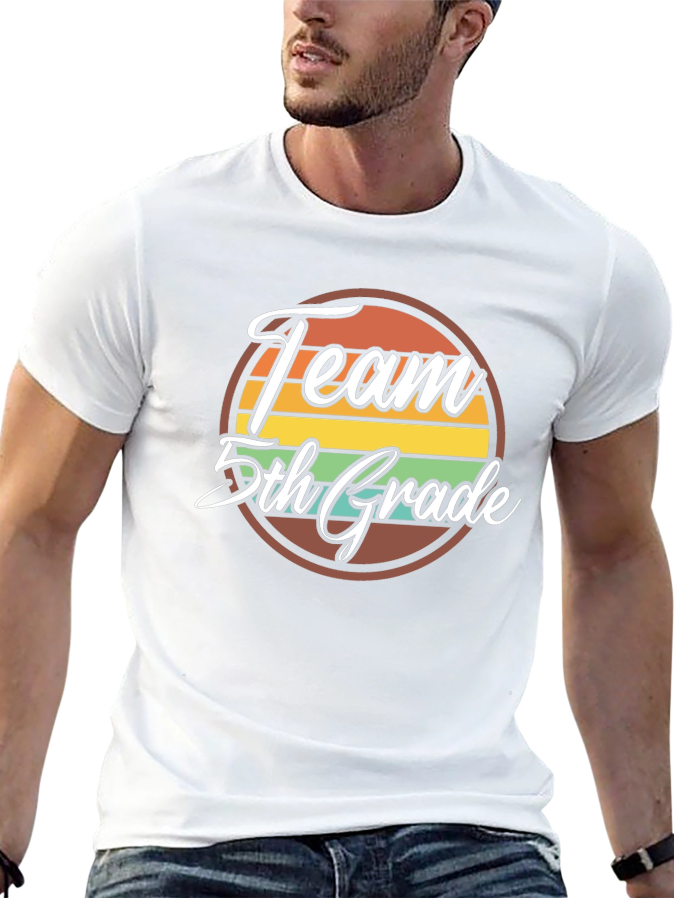 Team 5th Grade Retro Graphic T-Shirt