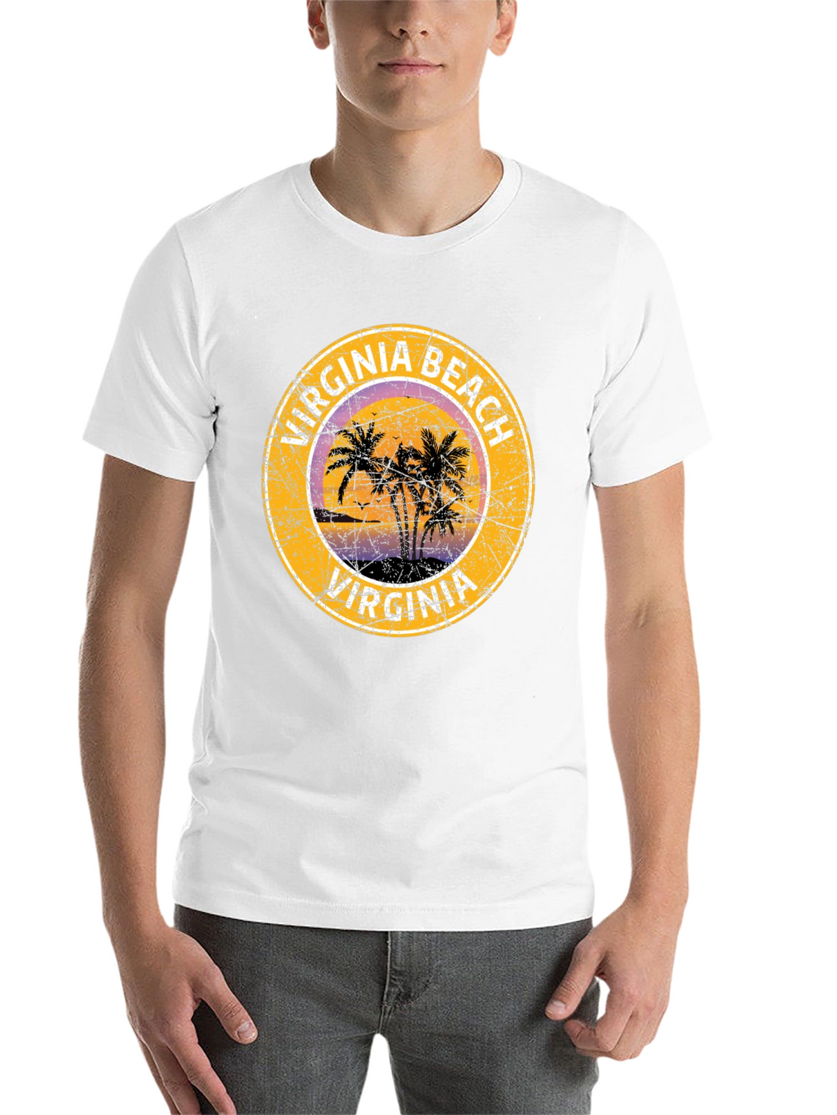 Virginia Beach T-Shirt with Palm Trees