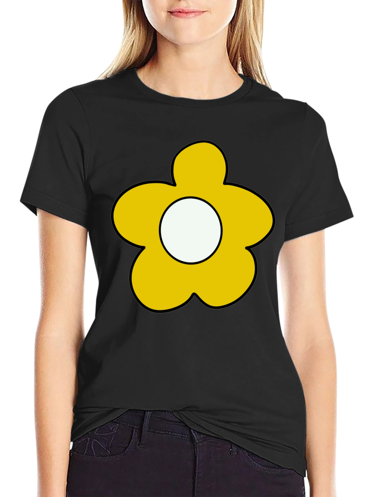 Flower Power Tee - Retro Cartoon Graphic