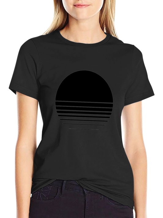 Retro Sunset Graphic Tee - Black