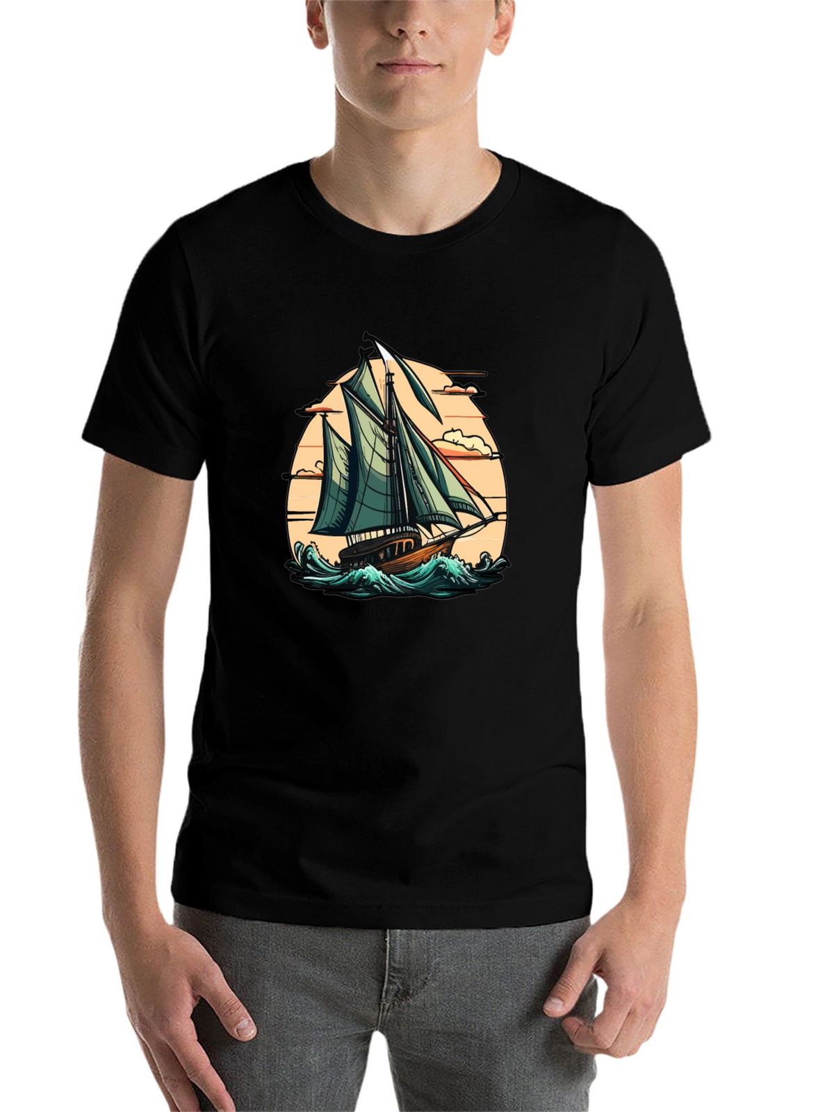 Sailboat Graphic Tee - Coastal Adventure