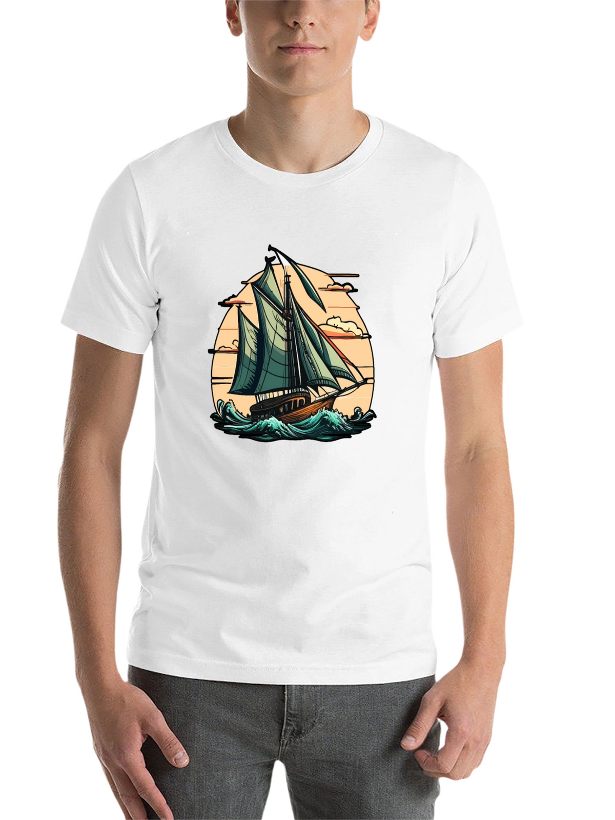 Sailboat Graphic Tee - Coastal Adventure