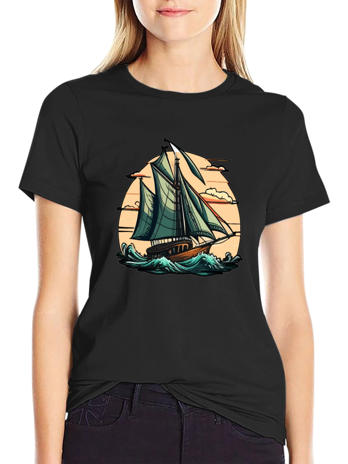Sailboat Graphic Tee - Coastal Adventure