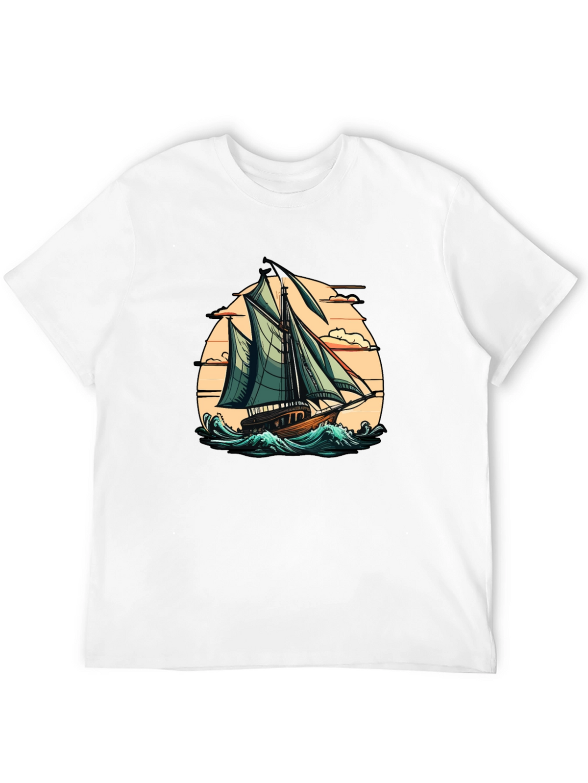 Sailboat Graphic Tee - Coastal Adventure