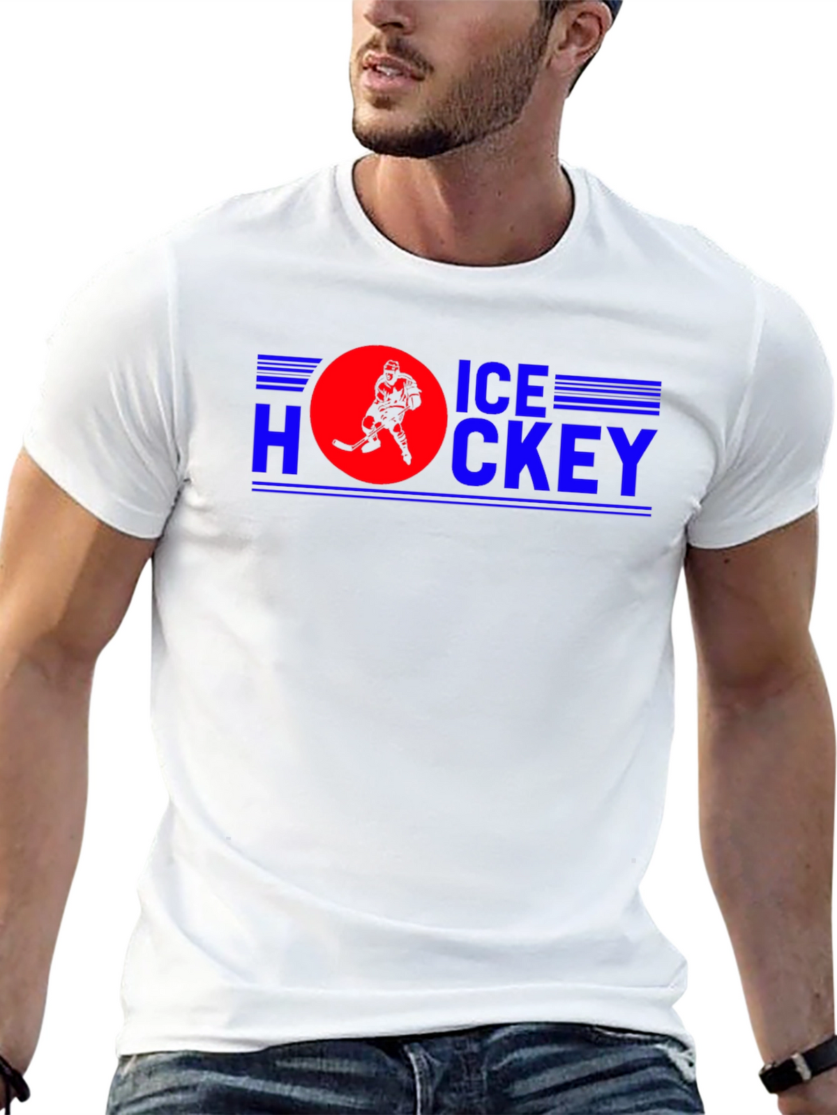 Ice Hockey Graphic Tee - Sporty Fan Apparel
