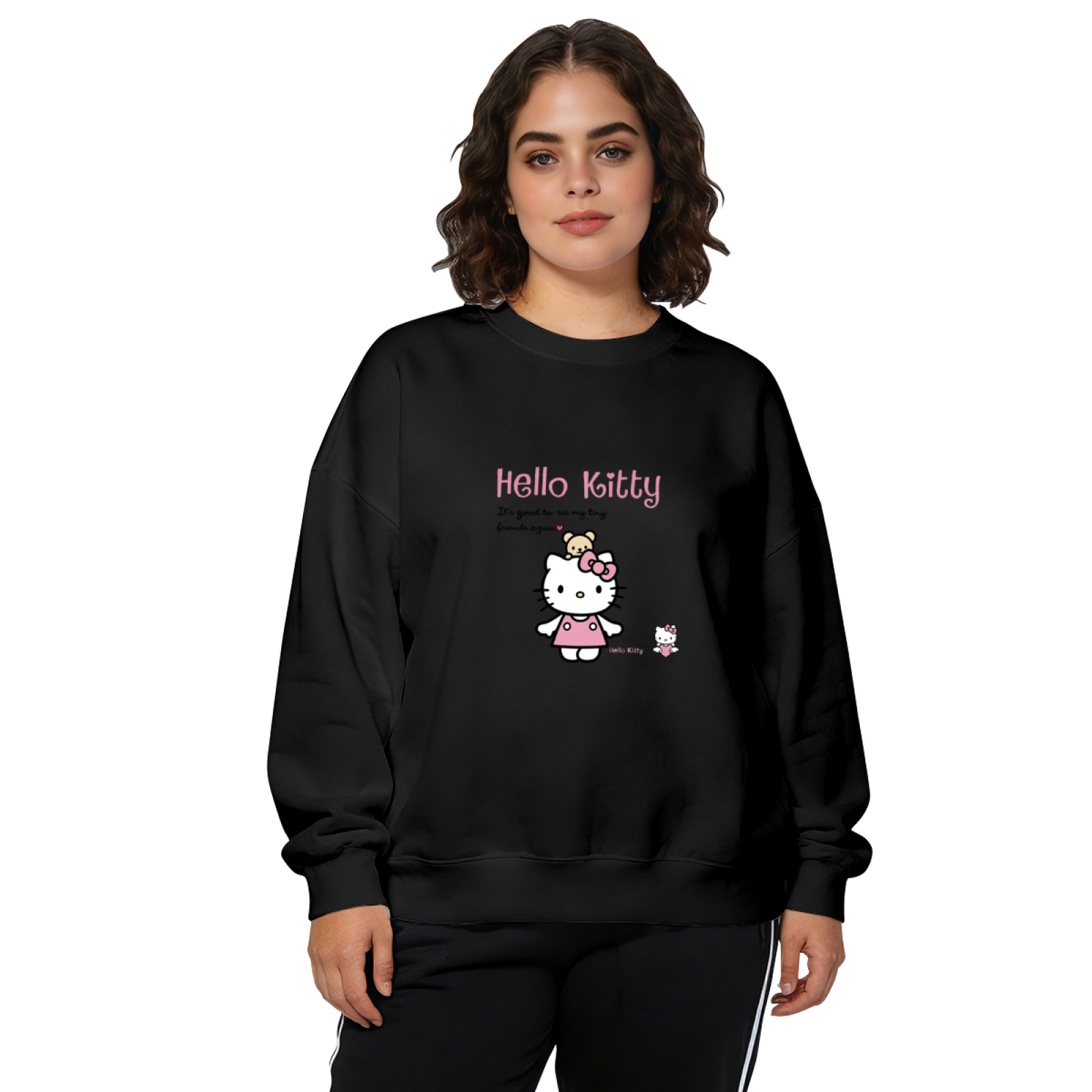 Lovely Hello Kitty With Little Bear Friends Crewneck Sweatshirt