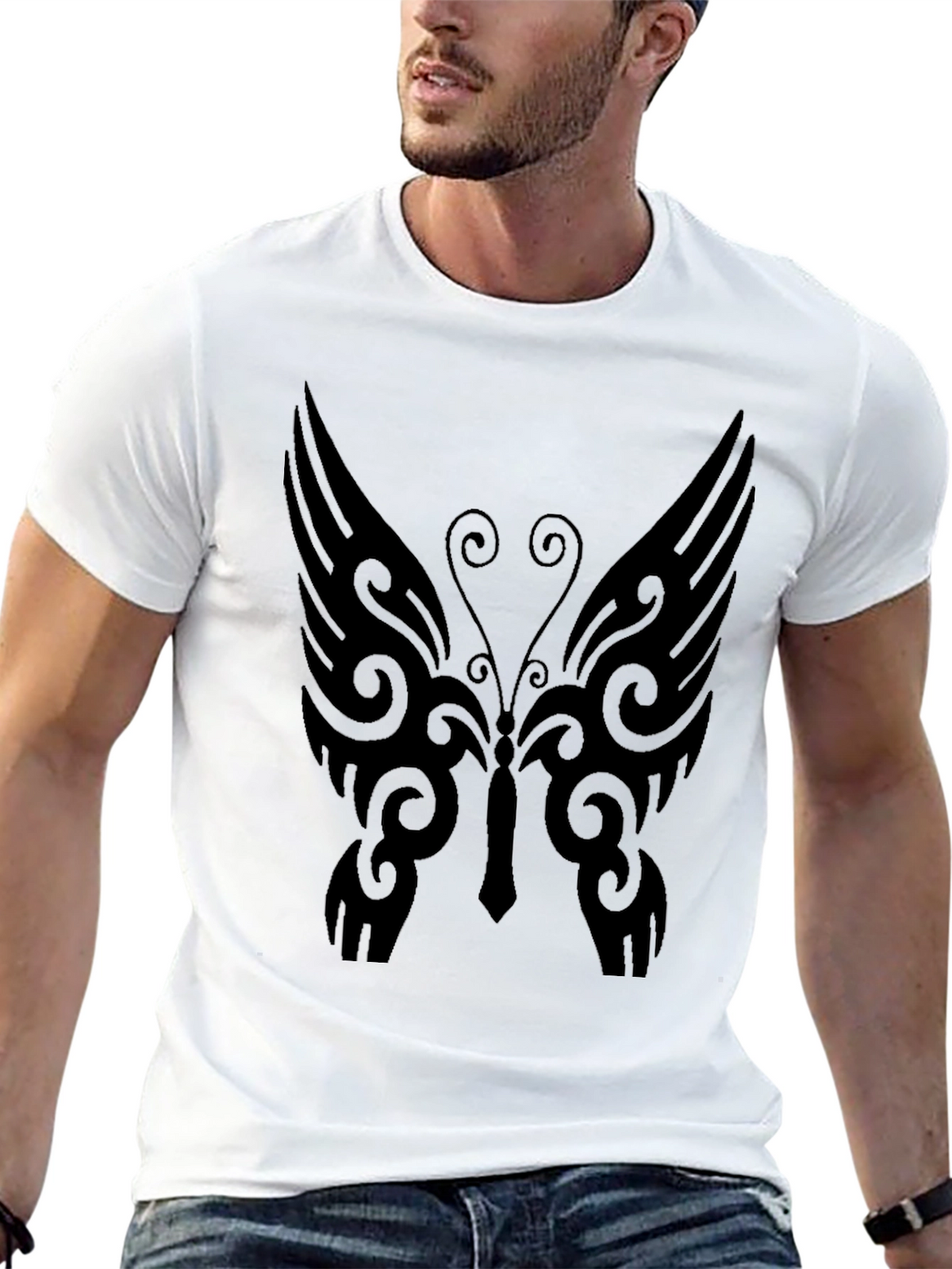 Butterfly Graphic Tee - Black