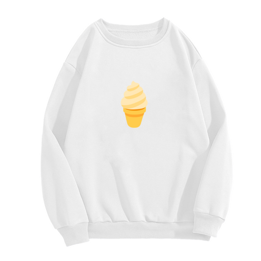 Soft Serve Ice Cone Crewneck Sweatshirt, Swirl Dessert Pullover, Summer Sweet Gift