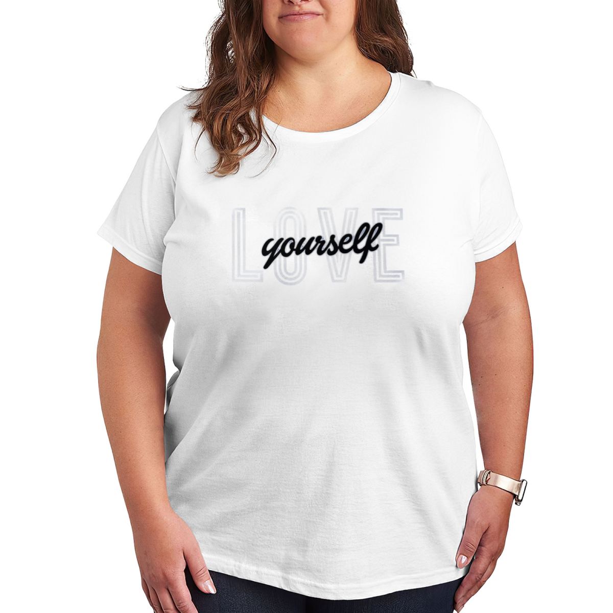Minimal Red Heart Pocket Casual Women Tee