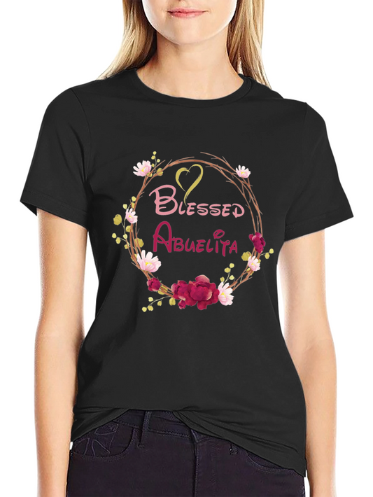 Blessed Abuelita Floral T-Shirt