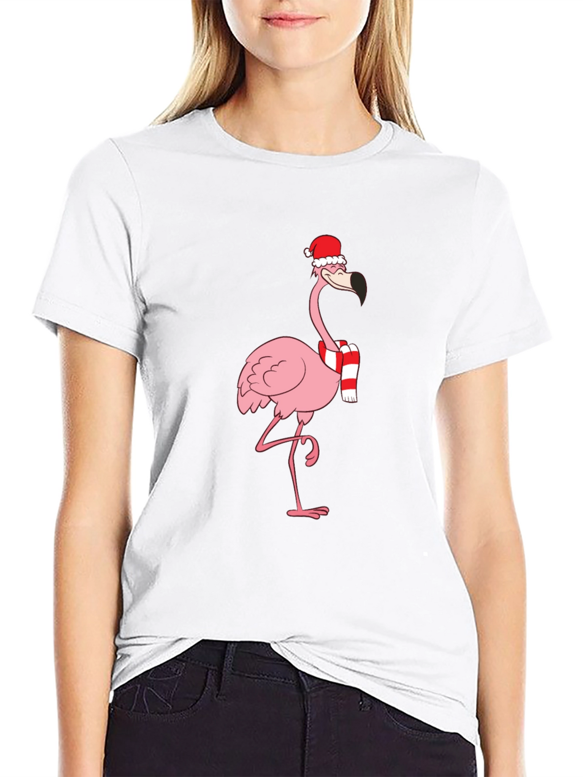 Festive Flamingo T-Shirt - Holiday Style