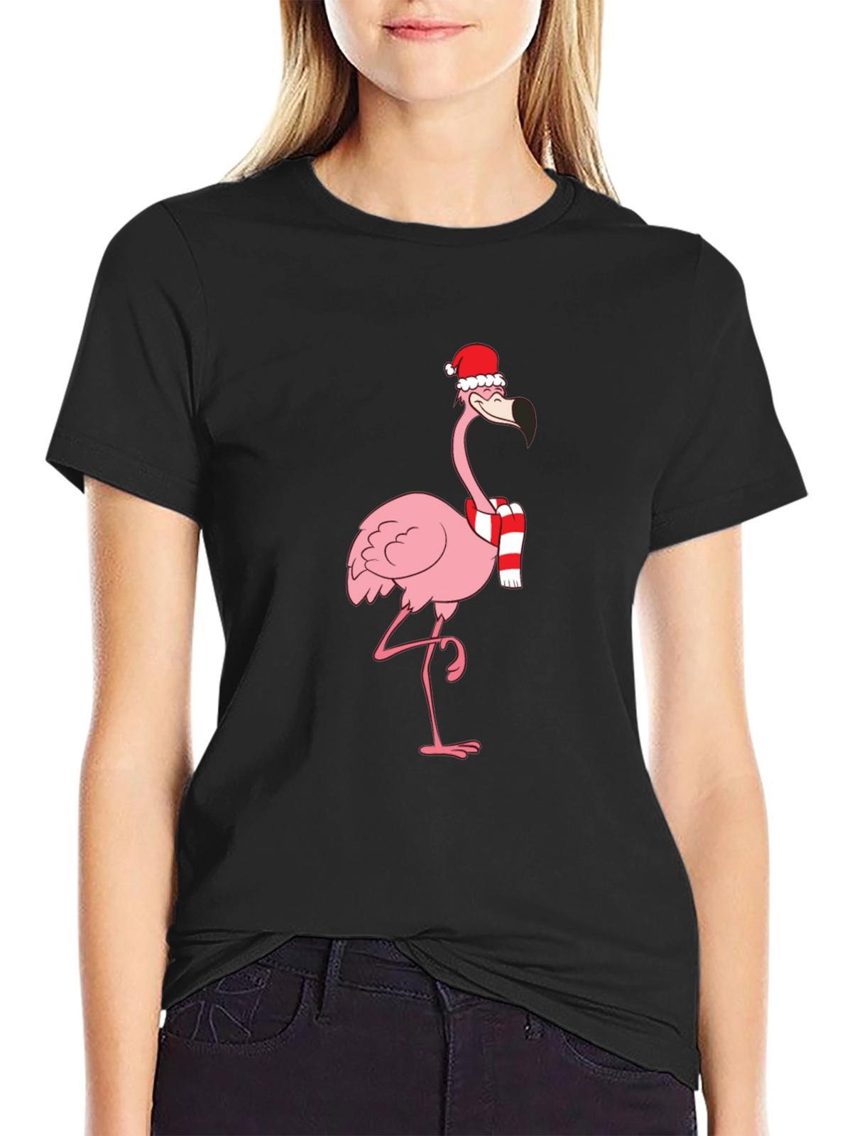 Festive Flamingo T-Shirt - Holiday Style