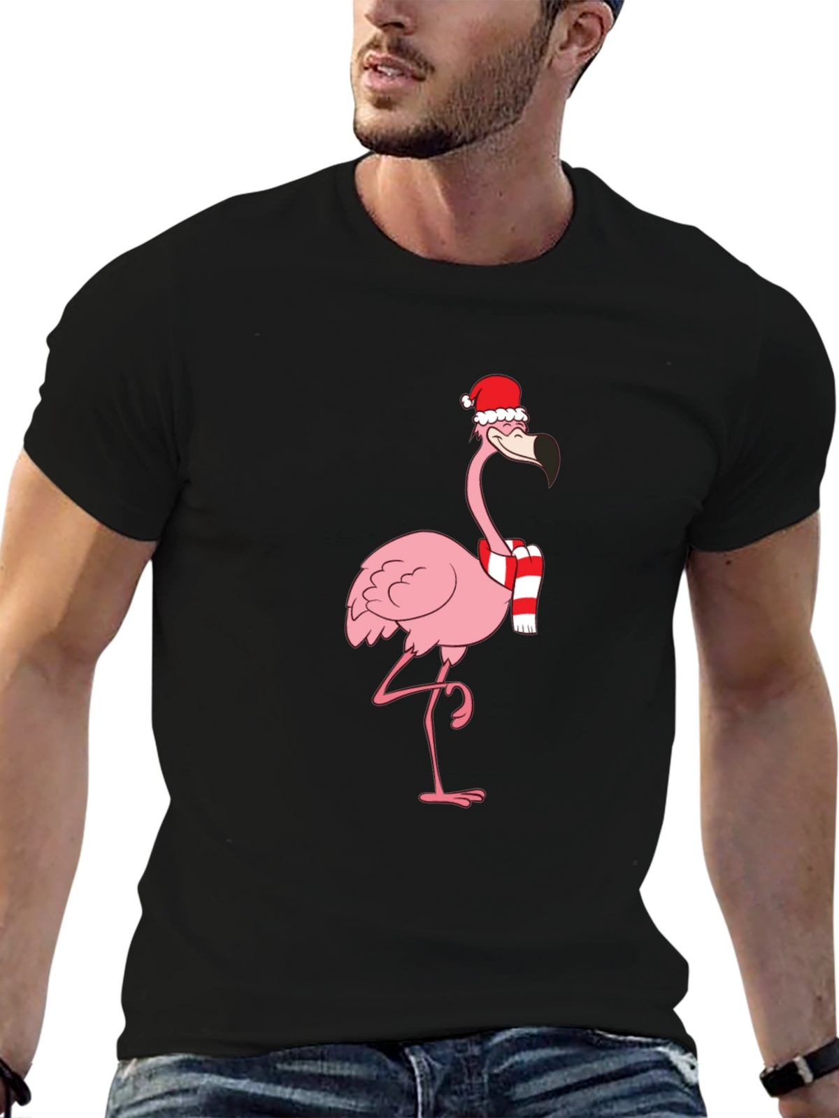 Festive Flamingo T-Shirt - Holiday Style