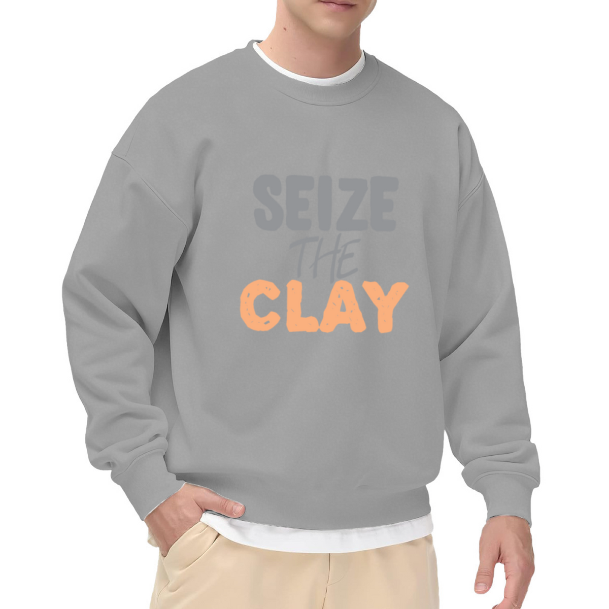 Seize The Clay Pottery Pun Crewneck Sweatshirt | Funny Ceramics Artist Pullover, Potter Gift Top