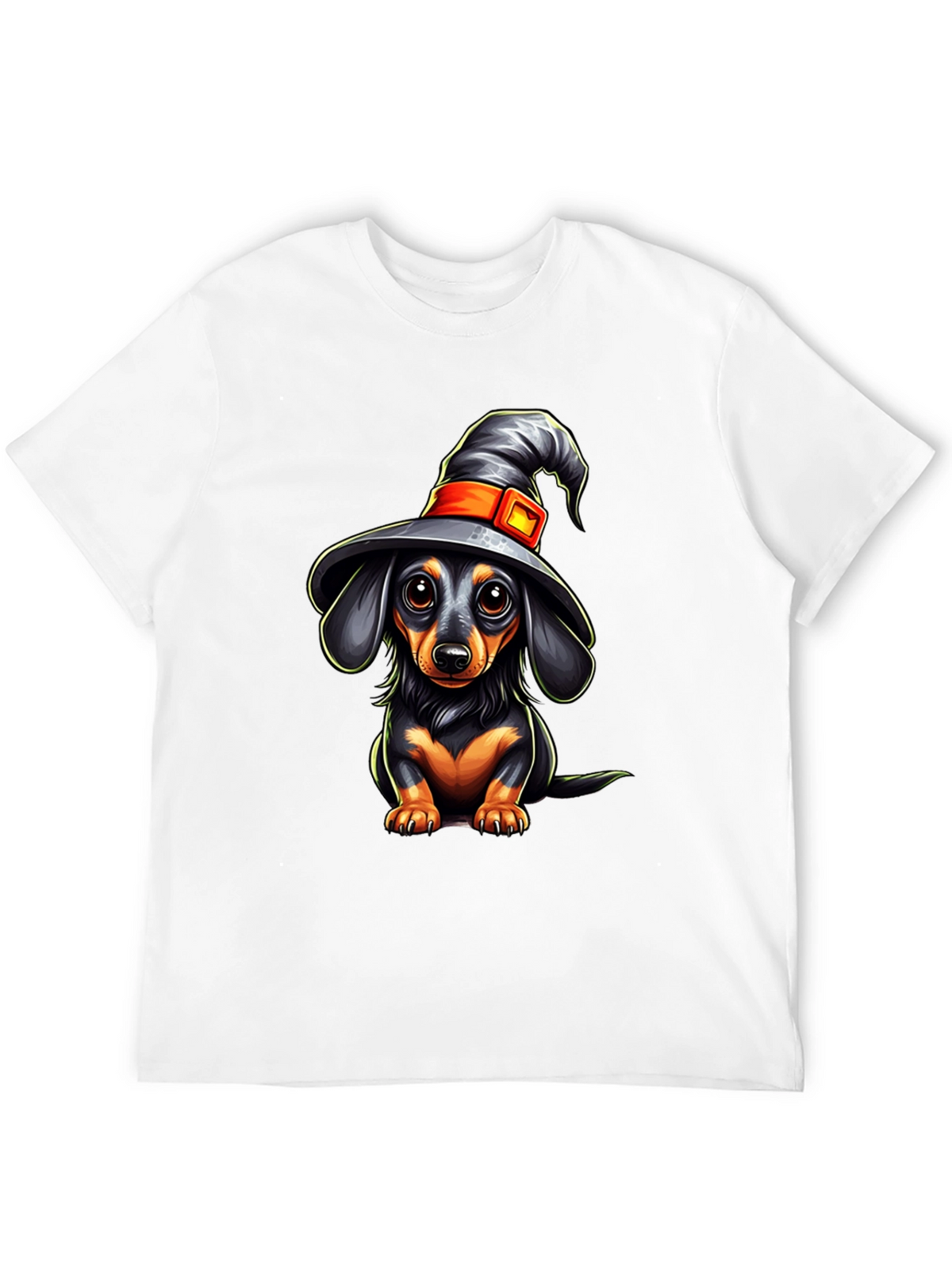 Witch Dachshund T-Shirt - Halloween Dog Tee