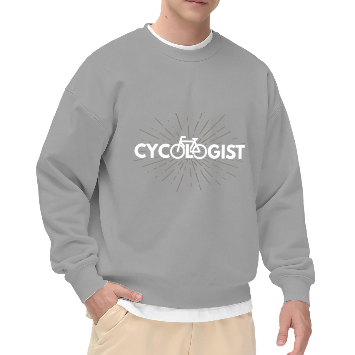 Cycologist Sweatshirt | Funny Bicycle Pun Graphic Crewneck, Cycling Lover Pullover Top, Bike Rider Gift for Men Women