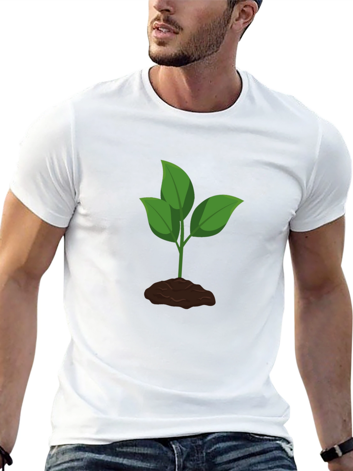Plant Graphic Black T-Shirt