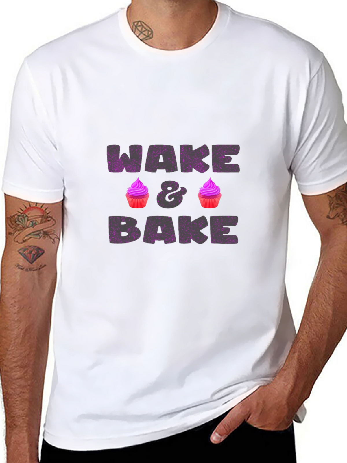 Wake & Bake Graphic Tee - Fun Novelty Design