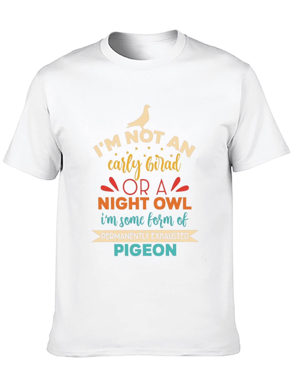 Funny Exhausted Pigeon Graphic T-Shirt