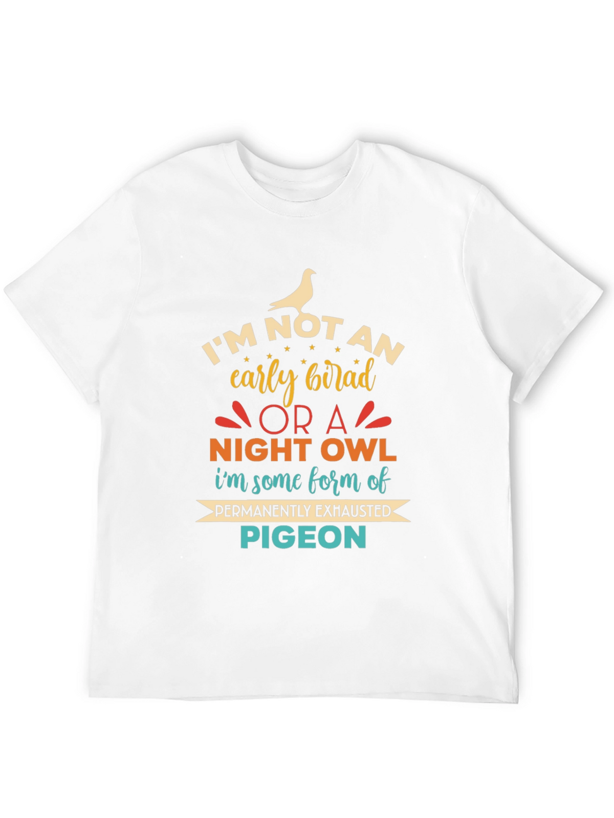 Funny Exhausted Pigeon Graphic T-Shirt