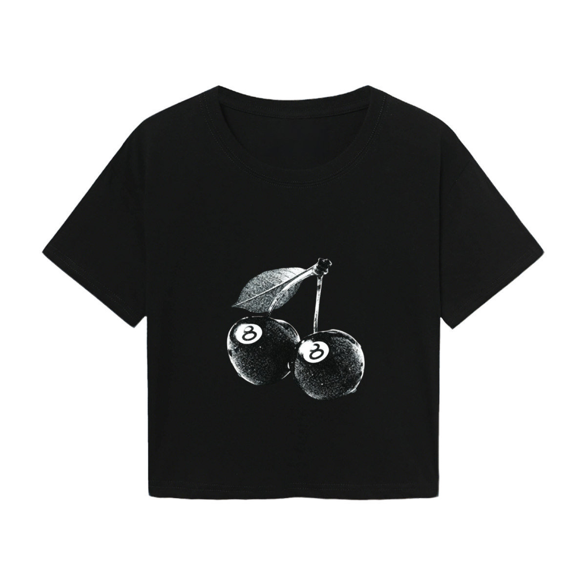 Rainbow?Glasses Hello Kitty Cool Black Cropped Baby Tee