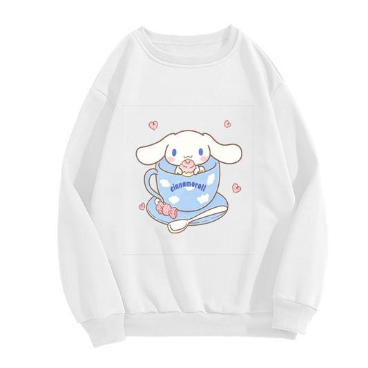 Teacup Cinnamoroll Sweet Love?Theme Crewneck Sweatshirt