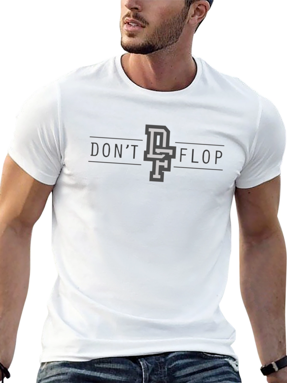Dont Flop Graphic Tee - Black Casual Shirt
