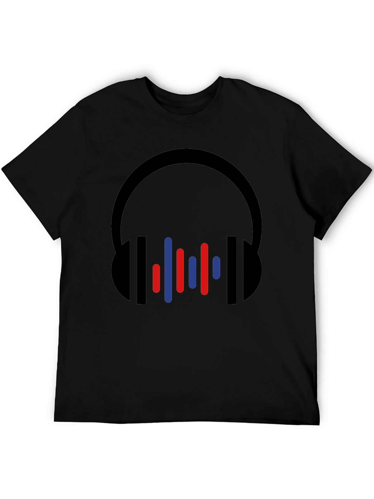 Modern Headphones Graphic Tee - Black