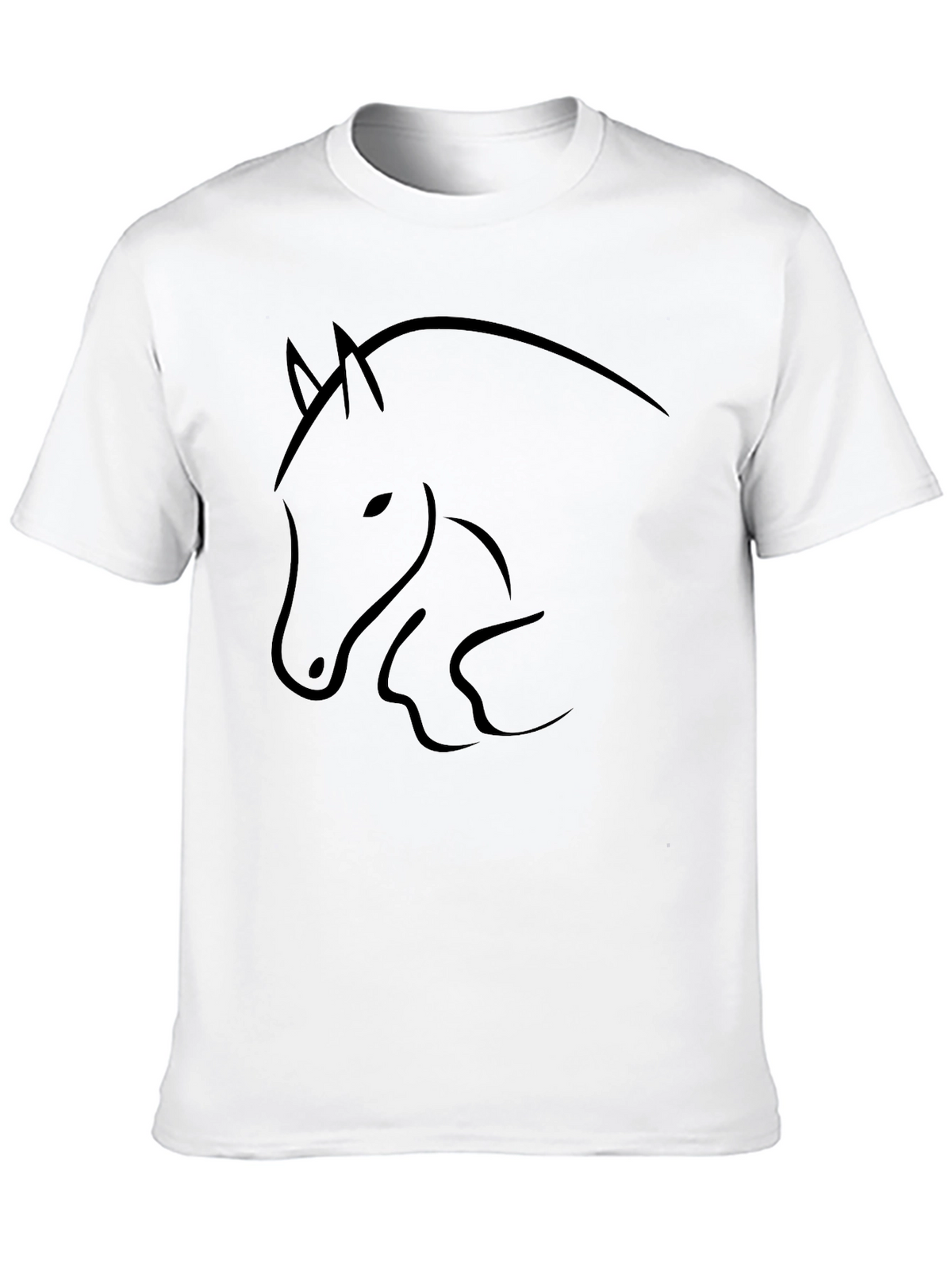 Black Horse Outline Graphic Tee - Mens