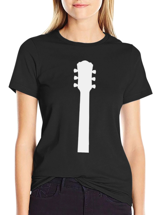 Guitar Headstock T-Shirt - Musicians Black Tee
