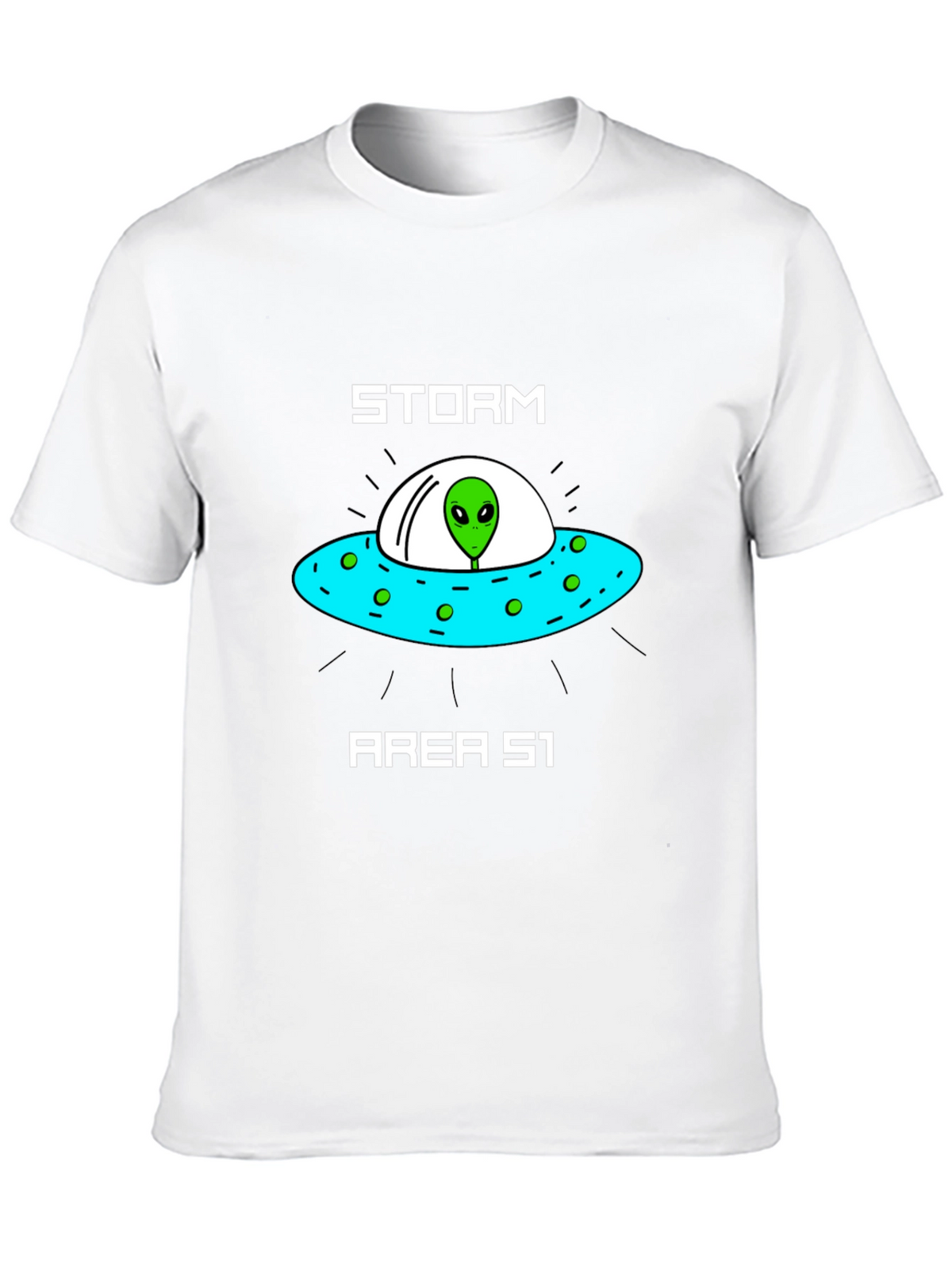 Storm Area 51 Alien UFO Graphic T-Shirt