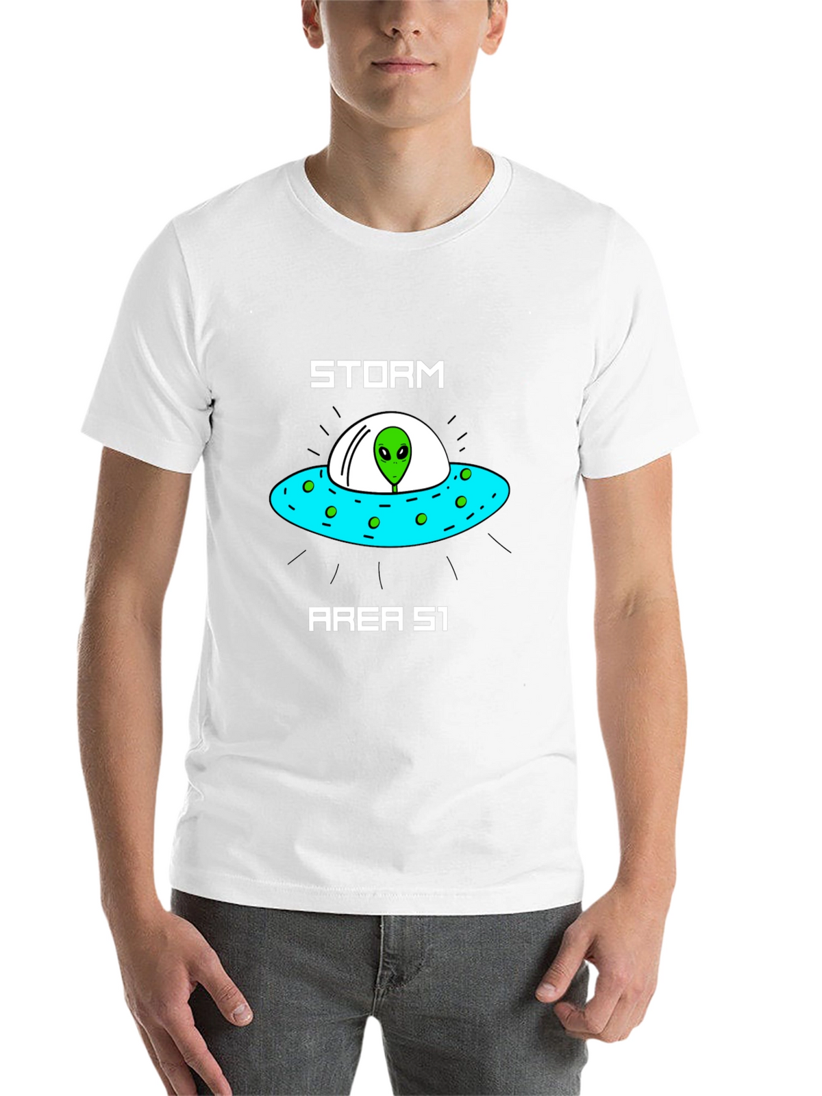 Storm Area 51 Alien UFO Graphic T-Shirt