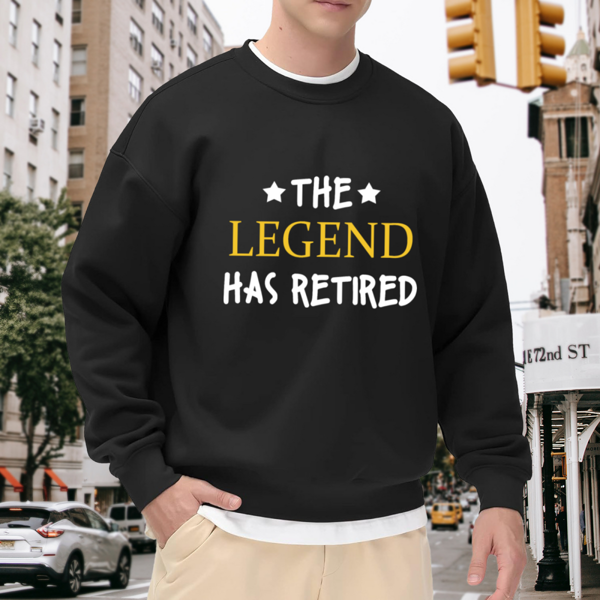 The Legend Has Retired Sweatshirt | Funny Retirement Gift Crewneck, Legend Retired Graphic Pullover Top, Going Away Present for Coworker Dad Mom