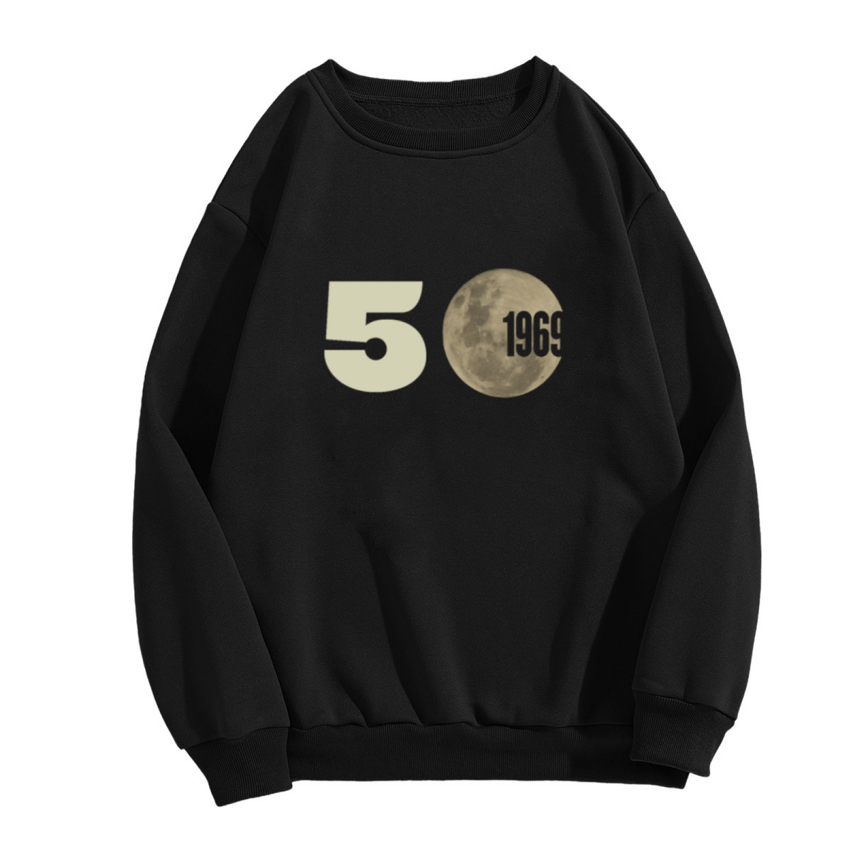50th Moon Landing 1969 Sweatshirt | Retro Space Graphic Crewneck, Lunar Landing Anniversary Pullover Top, Space Lover Gift for Men Women