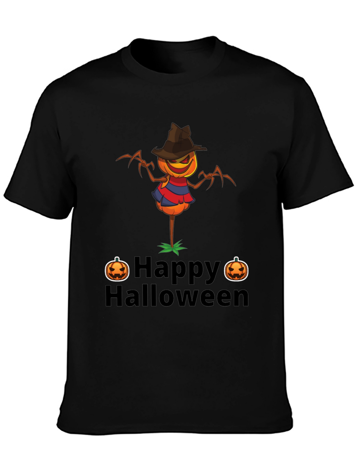 Happy Halloween Scarecrow Graphic T-Shirt