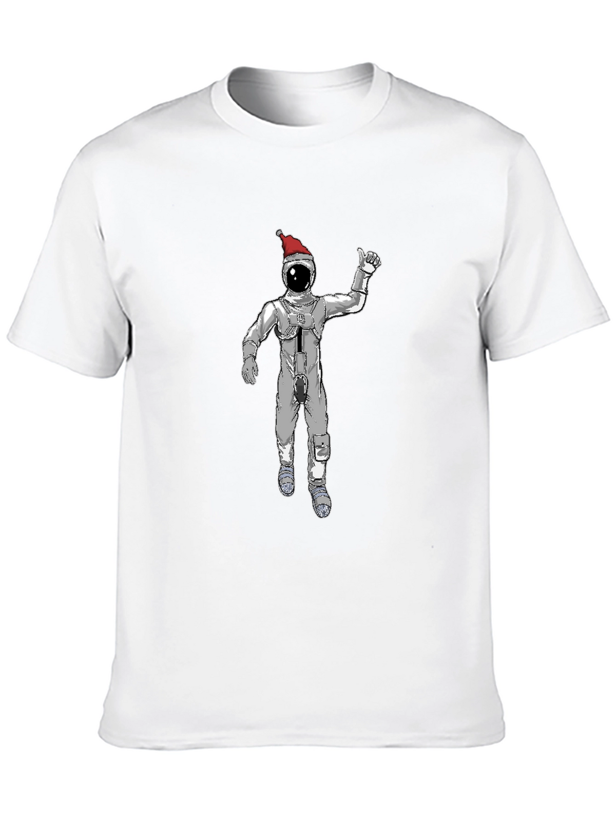 Christmas Spaceman Graphic Tee - Black
