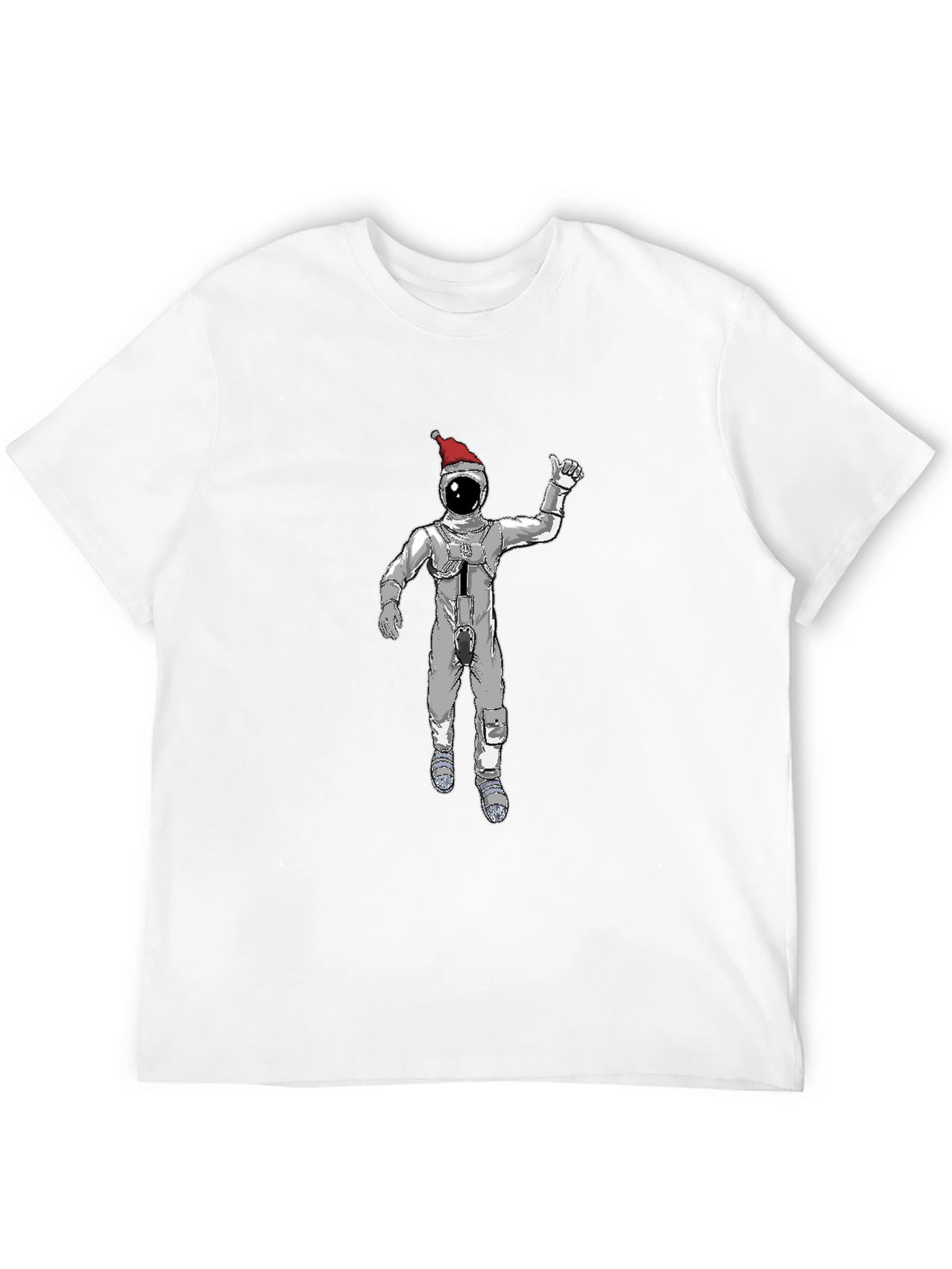 Christmas Spaceman Graphic Tee - Black