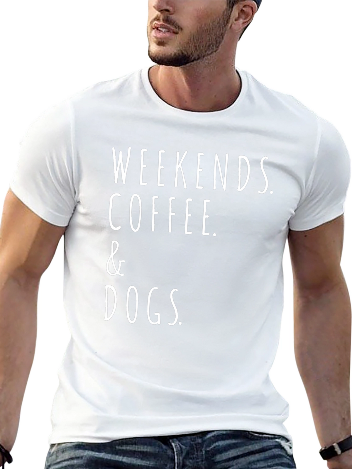 Weekends Coffee & Dogs Graphic T-Shirt