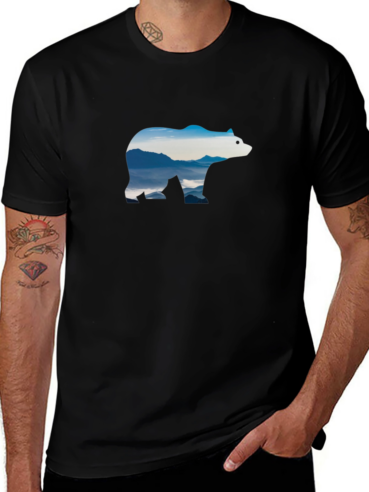 Mountain Bear Graphic T-Shirt