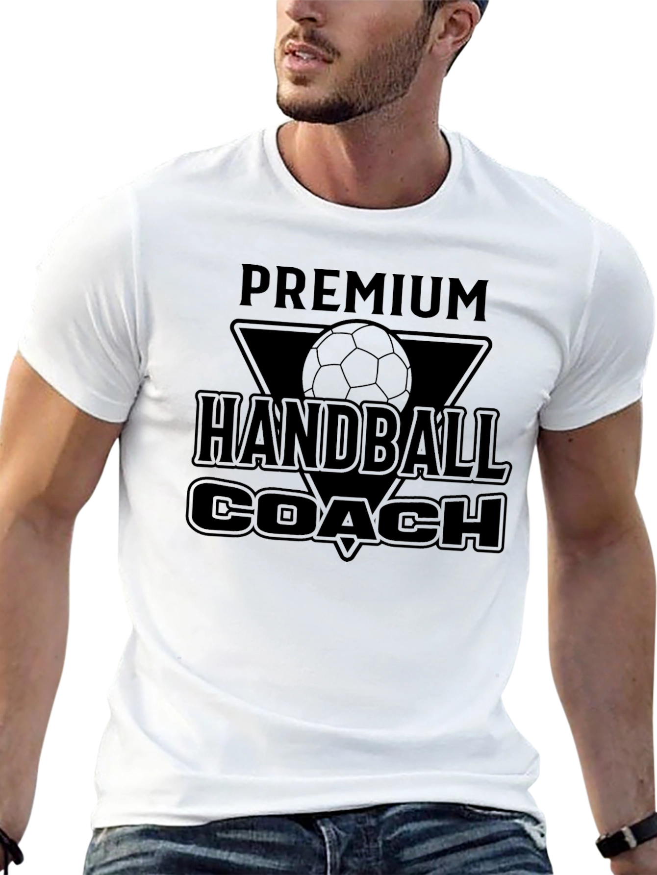 Premium Handball Coach Graphic T-Shirt