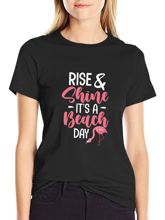 Rise and Shine Beach Day Graphic T-Shirt