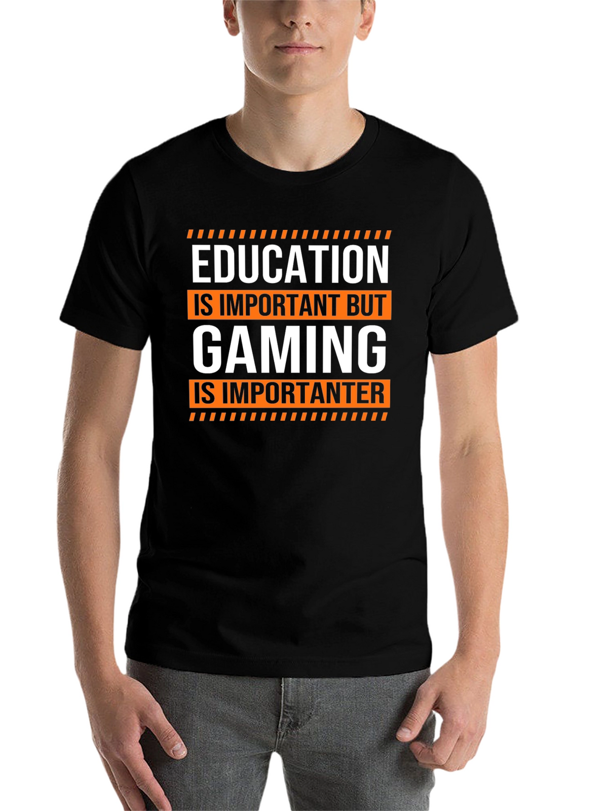 Funny Gaming T-Shirt: Education is Important But Gaming...