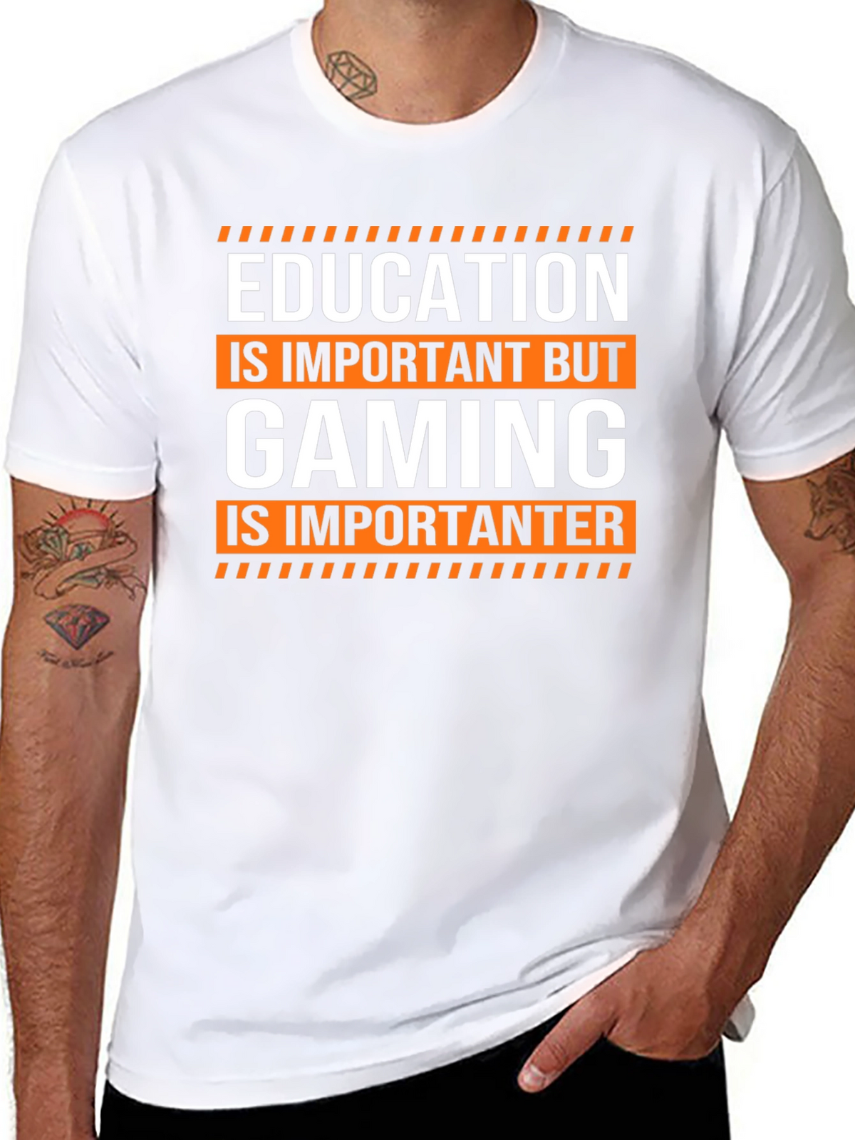 Funny Gaming T-Shirt: Education is Important But Gaming...