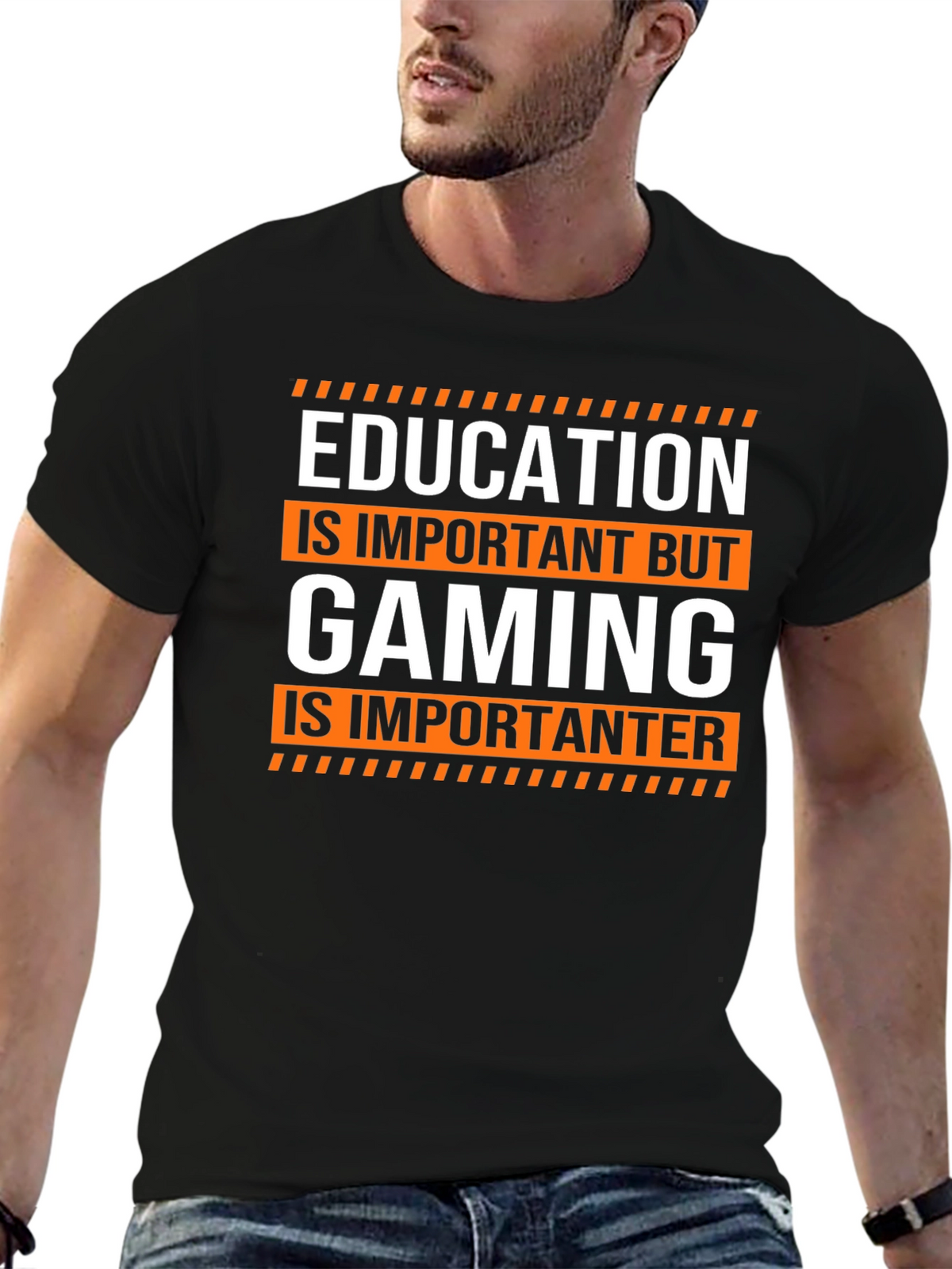 Funny Gaming T-Shirt: Education is Important But Gaming...