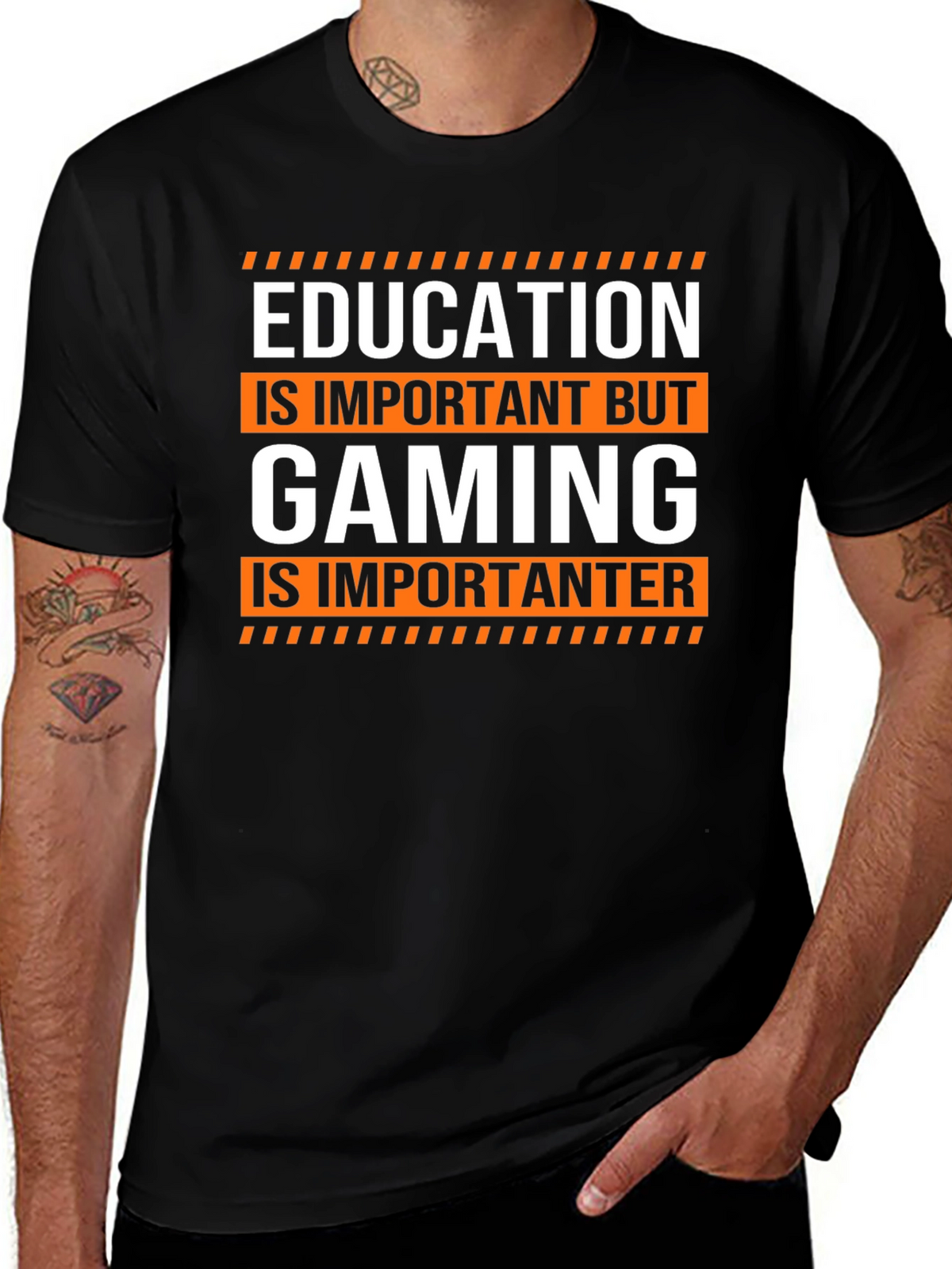 Funny Gaming T-Shirt: Education is Important But Gaming...