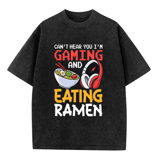 Can't Hear You I'm Gaming And Eating Ramen Pixel Art